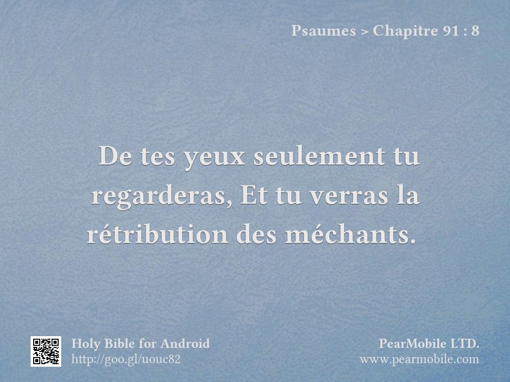 Psaumes, Chapitre 91:8